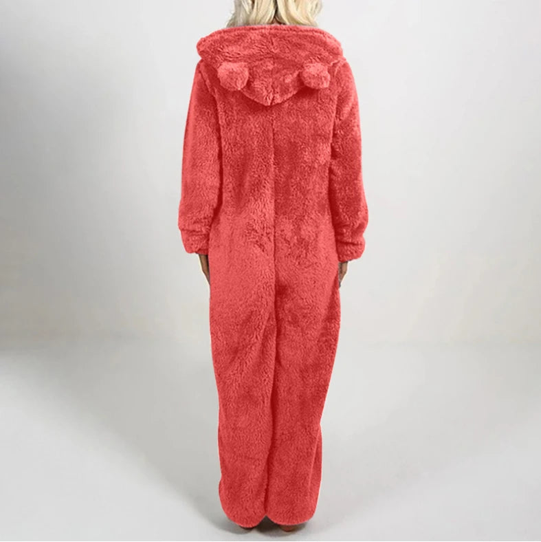 Women’s Elegant Hooded One-Piece Jumpsuit