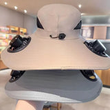 Solar-Powered Cooling Bucket Hat | UPF 50+ Wide Brim