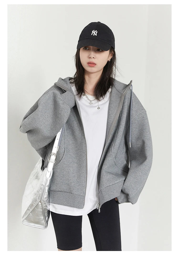 Women’s Relaxed Cotton-Blend Drawstring Hoodie