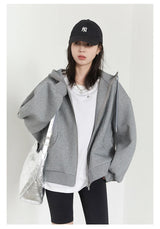 Women’s Relaxed Cotton-Blend Drawstring Hoodie