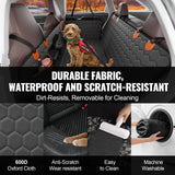 SucceBuy Back Seat Extender Dog Car Seat Cover for Back Seat Bed with Mesh Window and Storage Pocket Supports 350lbs Dog Hammock