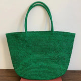 Fashionable Natural Rafia Grass Hand-woven Bag, Large Capacity, Lightweight, Versatile, Suitable for Daily Use, Women's Handbag