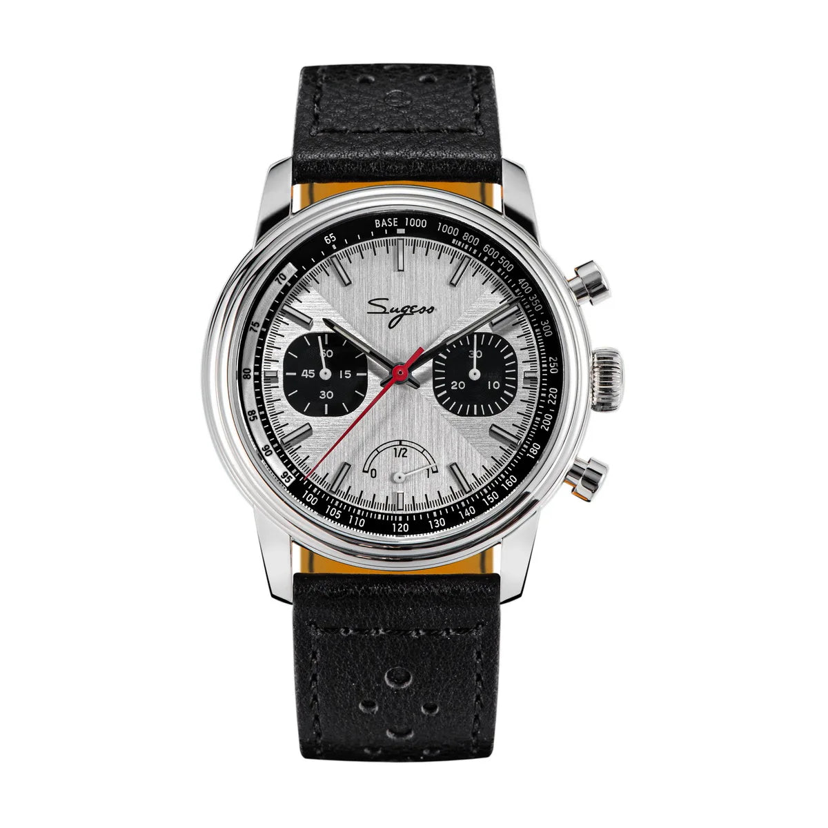 Sugess Pilot Watch Men ST1906 Movement Handwind Chronograph Wristwatches Sapphire Waterproof Hand Wind PowerReserve Luminous V2