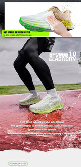 Irunsvan Qfeng1.0 Dual-color Dual-density Carbon Plated Running Shoes Shock-absorbing Lightweight Men's Water-repellent Sports