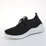 Women's Flying Woven Breathable Mesh Sneakers Soft Sole Lightweight Casual Sports Running Shoes for Daily Wear