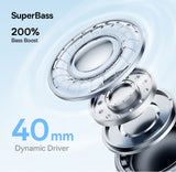 Baseus Wireless Headphones Bluetooth 5.3 HIFI Level Earphone 40mm Driver Foldable Over Ear Headsets 70H Playtime Spatial Audio