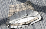 Plaid A-Line Mini Skirt – High Waist, Pocketed