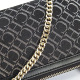 Letter Printed Suede-Style Luxury Chain Shoulder Bag