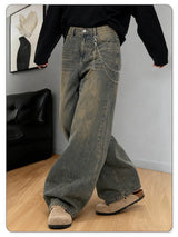 Unisex Baggy Wide-Leg Denim Jeans