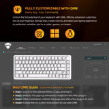 Machenike K600-B82W Mechanical Keyboard Tri-Modes Gasket Mounted 75% ANSI Layout  RGB Backlit Wireless Gaming Keyboard