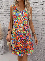 Women's Printed A-Line Summer Dress
