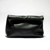 100% Genuine Leather Cowhide Handbag High Quality Leather Women's Foldable Designer Handbag Simple Magnet Handle Bags