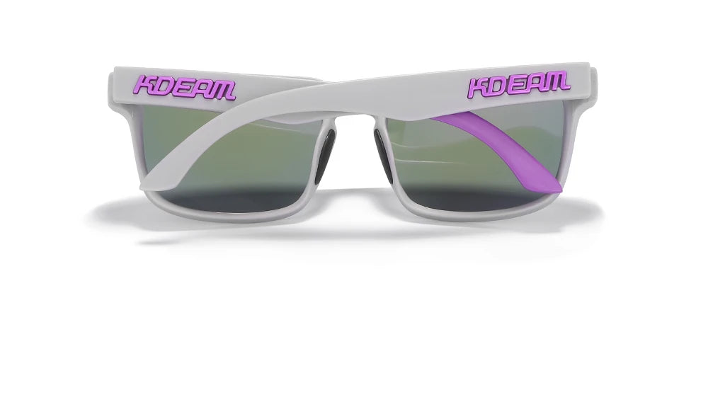 KDEAM Men's Polarized Sunglasses Fishing Lifestyles Mirrored Color Blocking Sun Glasses Women Legend Square Sunglass With Box