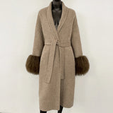 Double-Sided Wool & Fox Fur Jacket