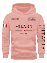 ITALIA MILANO Men Women Hoodie Outdoor Street Casual Sports Vacation Trend Spring Autumn Winter Couple Sweatshirt Top Clothing