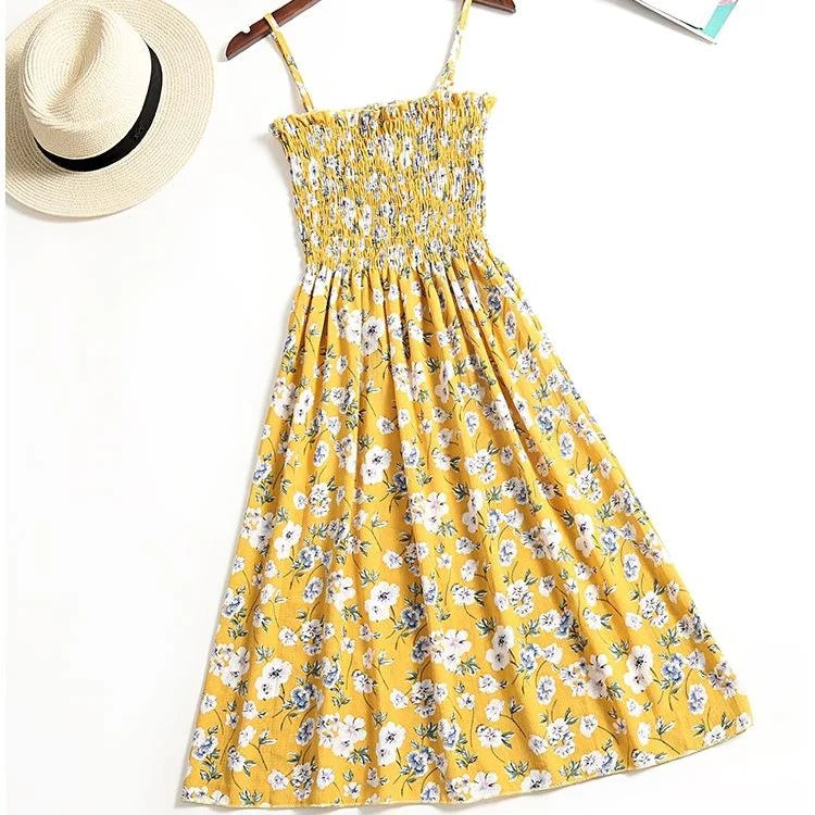 Summer Chiffon Spaghetti Strap Mini Dress