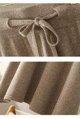 Wool A-Line Midi Skirt – Women's Knit Autumn Winter