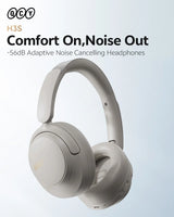 QCY H3S Over Ear Headphone Hi-Res LDAC Spatial Sound Headset H3S -56dB Adaptive ANC Wireless Earphone Bluetooth 6.0 102Hrs
