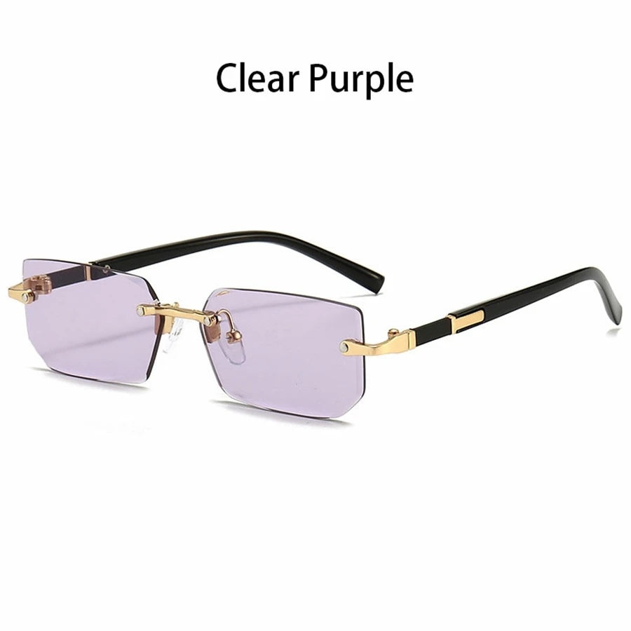 36PCS Rimless Sunglasses – Rectangle Gradient Lens
