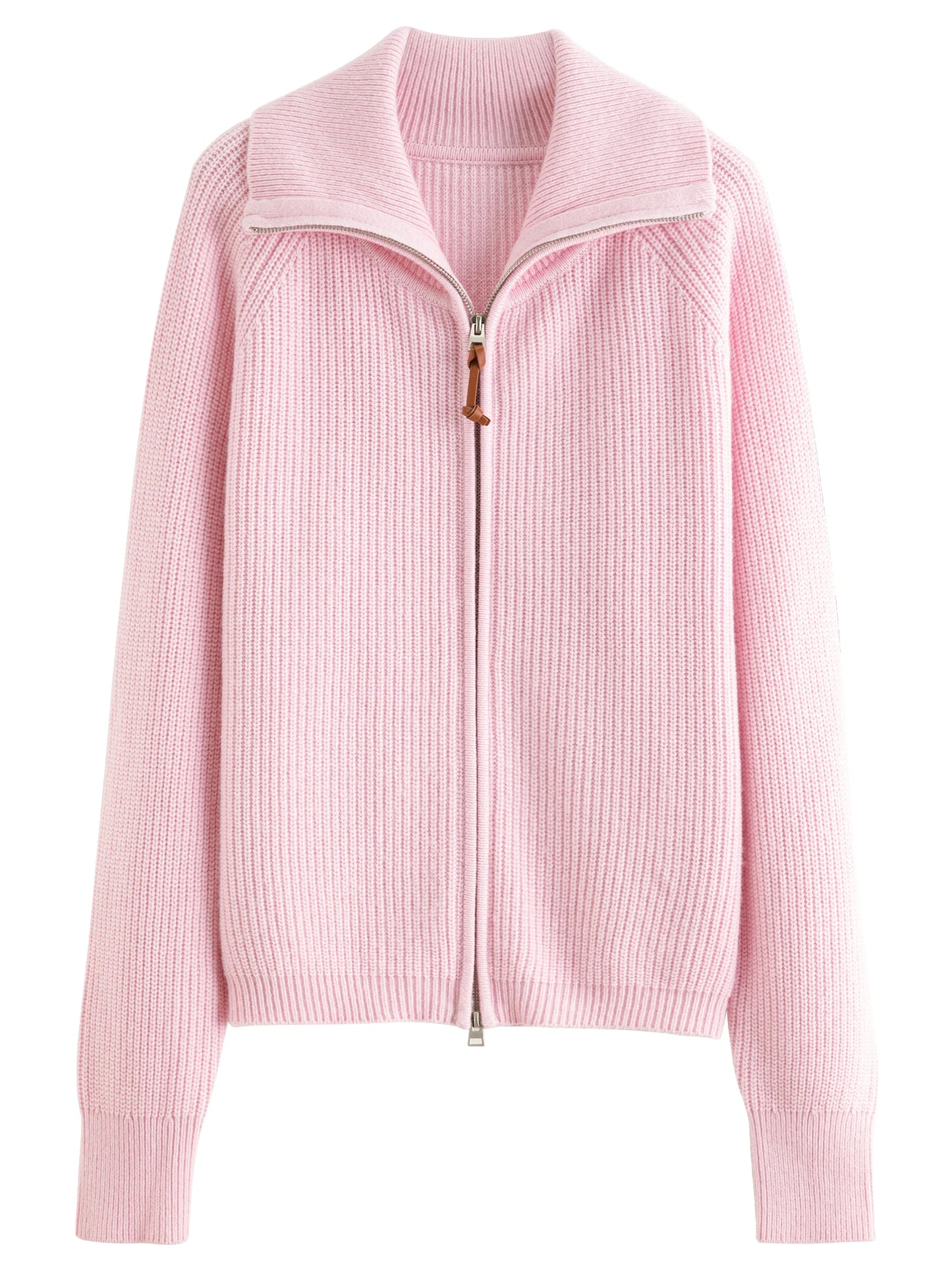 Women's Loose Fit Wool Blend Zipper Cardigan – Fall/Winter 2025 USA Style