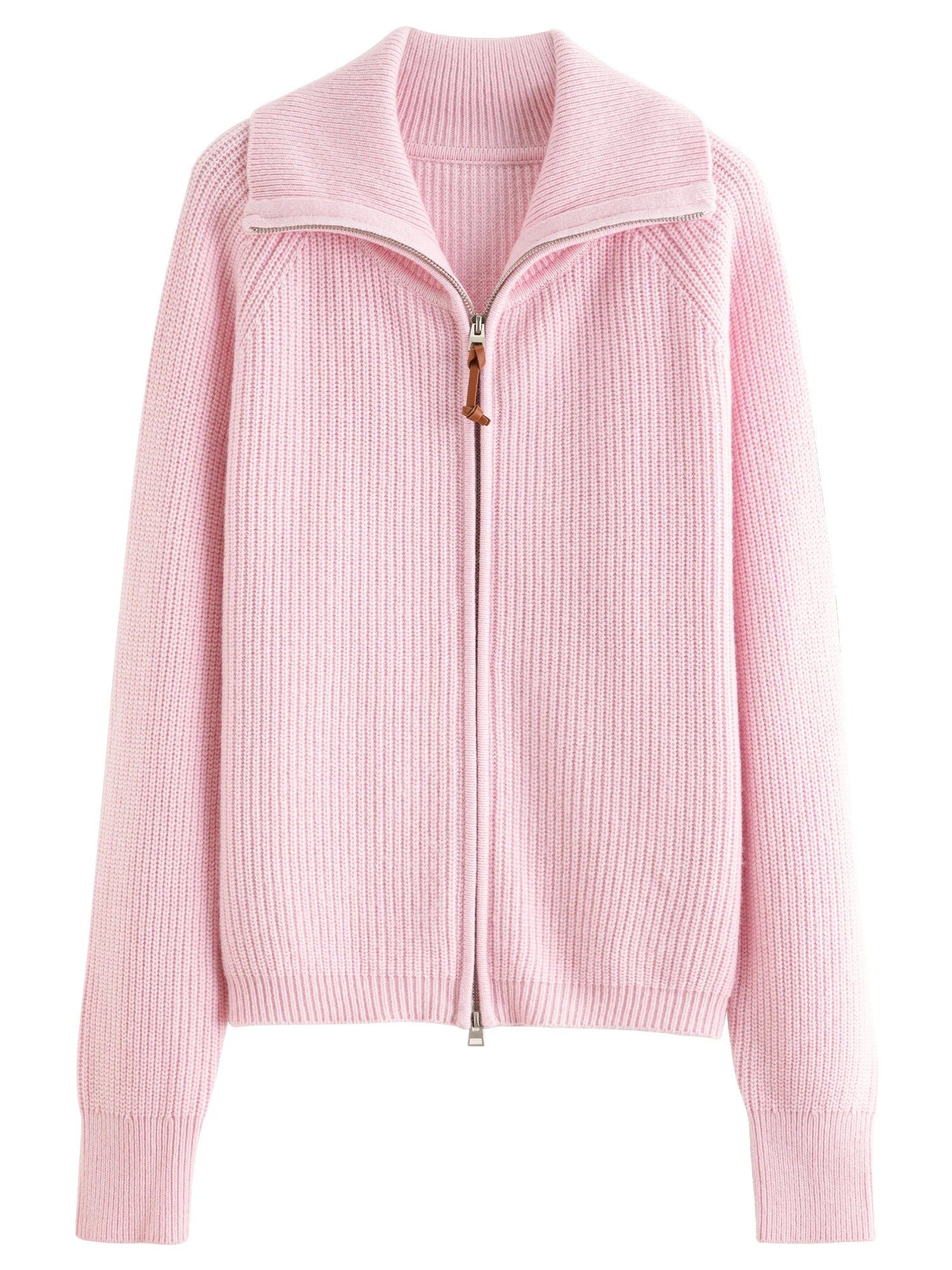 Women's Loose Fit Wool Blend Zipper Cardigan – Fall/Winter 2025 USA Style