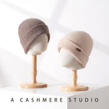 100% Cashmere Beanie Hat – Unisex Knit Winter Cap