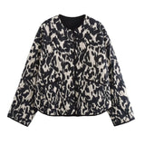 2024 Autumn New Product European And American Style Women's Snake Skin Fashion Printed Button Long Sleeve Jacket