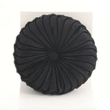 Pleated Velvet Pumpkin Cushion – Lumbar & Sofa Support