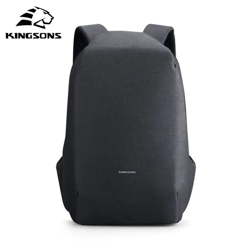 Kingsons  Anti-theft Men Backpack 180 Degree Open USB Charging Laptop Backpack 15.6 inch School Bags for Teenage Boys