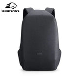 Kingsons  Anti-theft Men Backpack 180 Degree Open USB Charging Laptop Backpack 15.6 inch School Bags for Teenage Boys