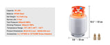SucceBuy 30 lb Refrigerant Recovery Tank 400 psi Portable Cylinder Tank with Y-Valve for Liquid/Vapor Recovery Can for R22/R134A