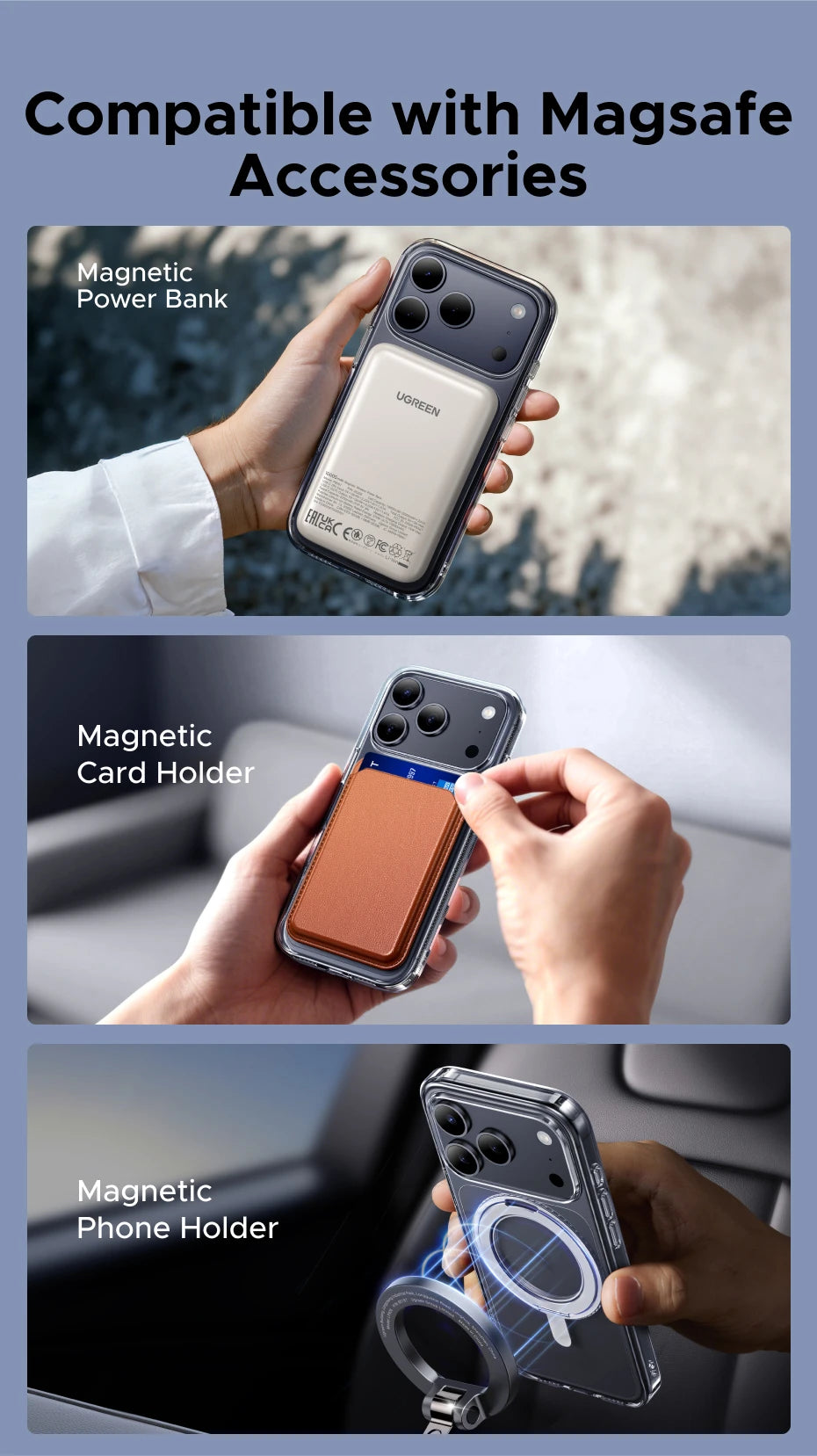 UGREEN 360° Stand Case for iPhone 17 Pro & Pro Max