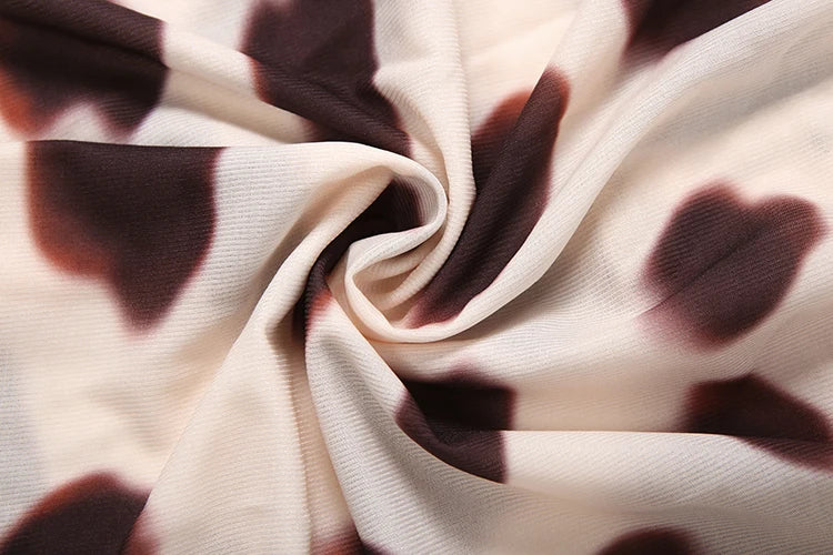 NIBBER Silk Scarf Patchwork Bodycon Dress – Women