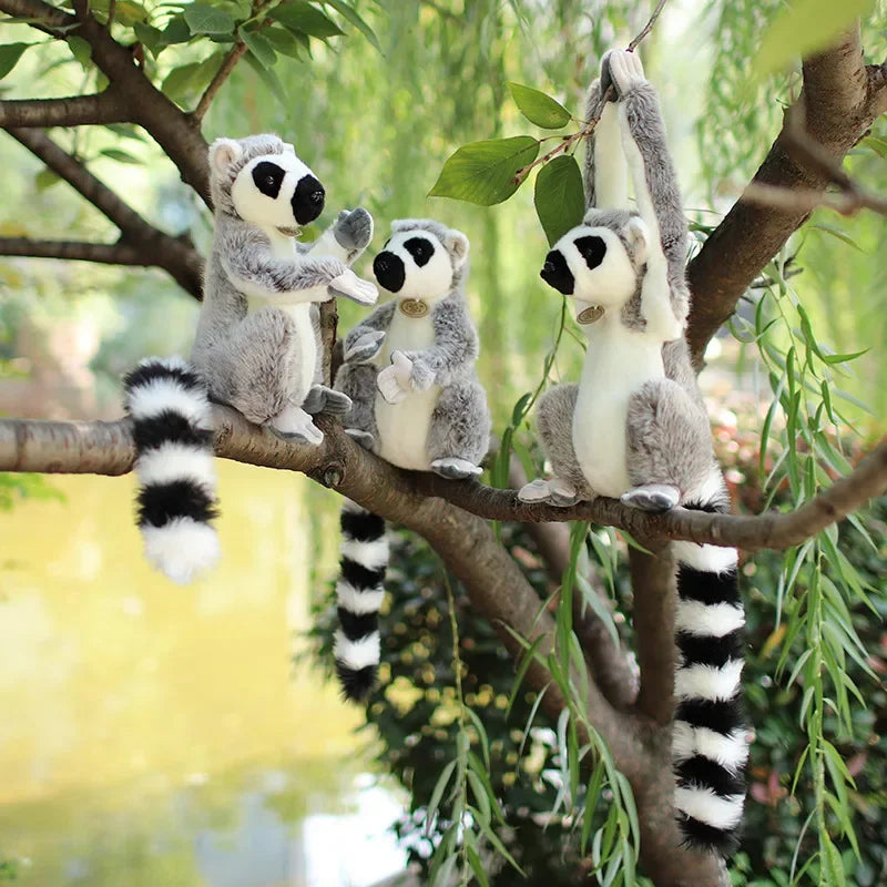 28cm Wild Lemur Plush Toy – Lifelike Stuffed Animal