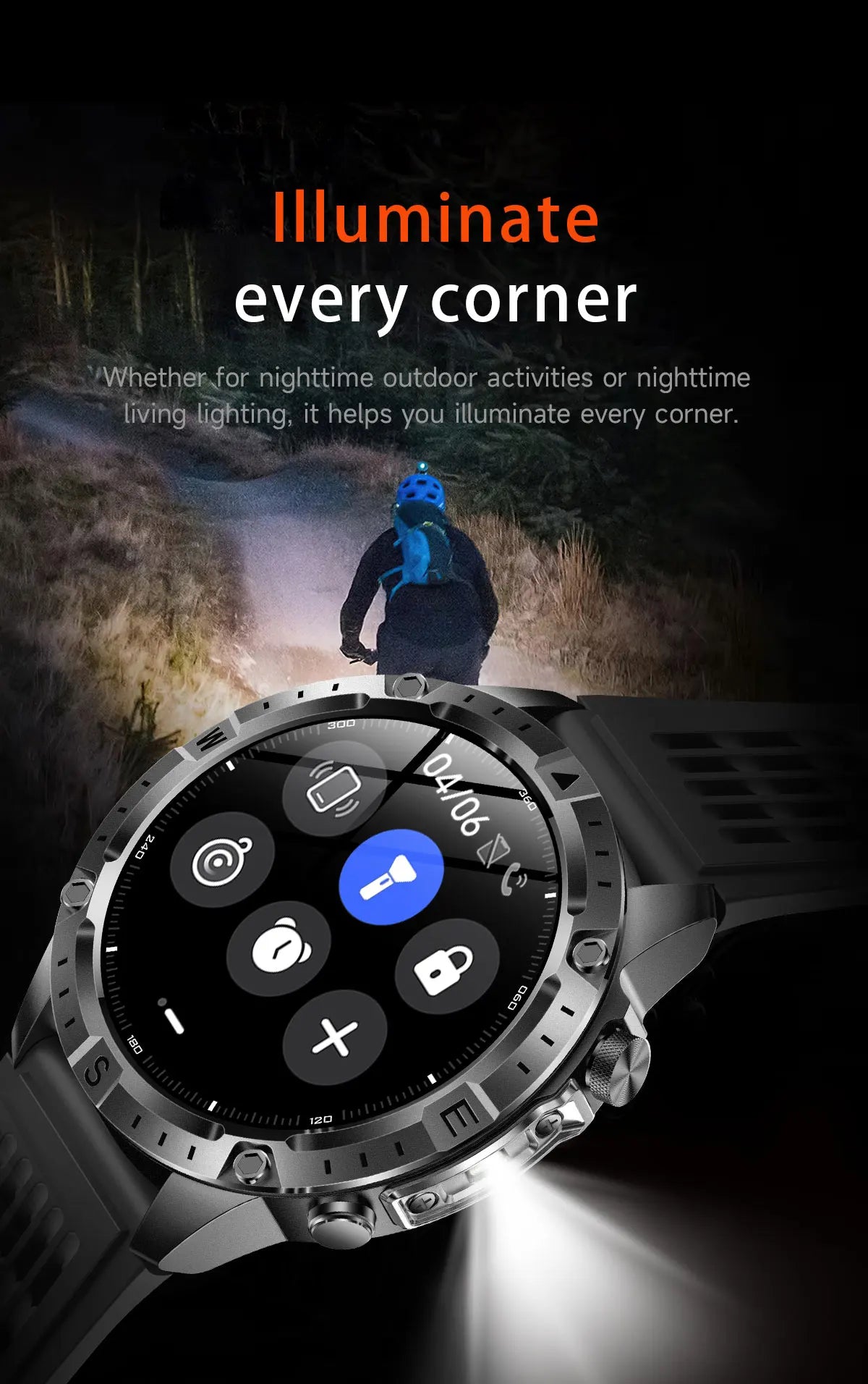 GUHUAVMI TANK Y102 – Military GPS Smart Watch for Men