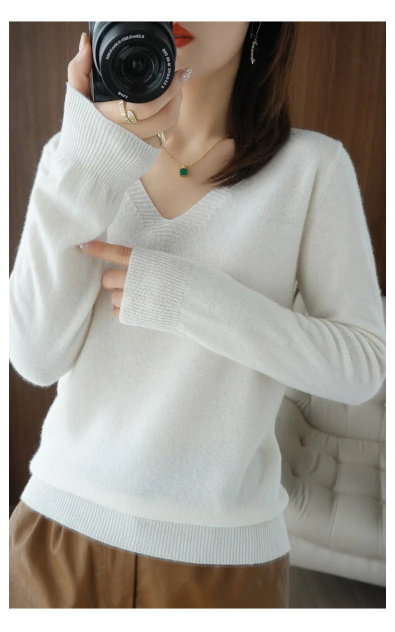 Women’s Lace V-Neck Knit Sweater