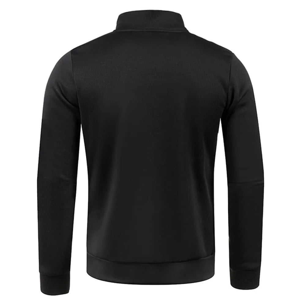 Men's Sweatshirts Half Zipper Pullover Male Long Sleeve Flleece Sweater Standcollar Snowflakes Hoodies Men Clothes