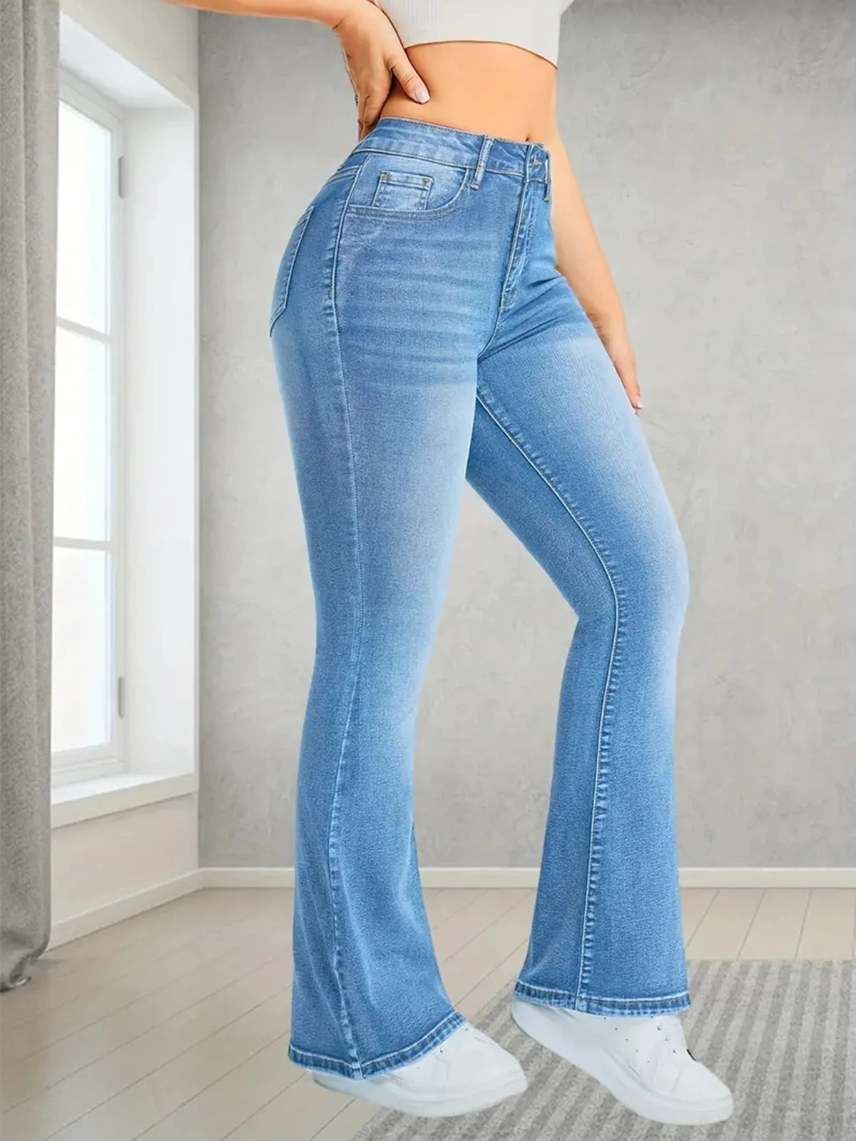 Women's High-Waist Wide-Leg Jeans