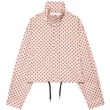 HXAO Polka Dot Bomber Jacket – Women's Zip-Up Coat