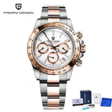 2026 New PAGANI DESIGN Rose Gold Chronograph Men's Watches Luxury Quartz Watch For Men Automatic Date Stainless steel Wristwatch