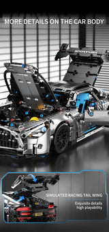 1310 PCS Racing Car Building Blocks Set, 1:14 Scale Technical Sports Vehicle Model Kit for Adults, Assembly Toys Birthday Gifts