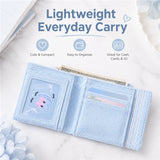 Wallets High Quality Synthetic Leather Embroidery Short Bifold Small Wallet for Men Women Unisex Cute Card Holder Coin Purse