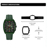 Men’s Waterproof Quartz Watch - Silicone Sport Strap