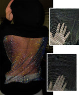 Women's Rhinestone Backless Oversized Hoodie