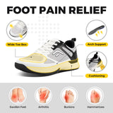 FitVille Men's Wide Pickleball Shoes Tennis Shoes Full Court Tennis Sneakers with Arch Support Lightweight Non-slip Sports Shoe