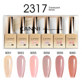 CANNI Nail Gel Polish Set HEMA TPO FREE Jelly Nude Color Rubber Base UV Construction Gel Semi Permanent Soak off UV LED Gel Nail