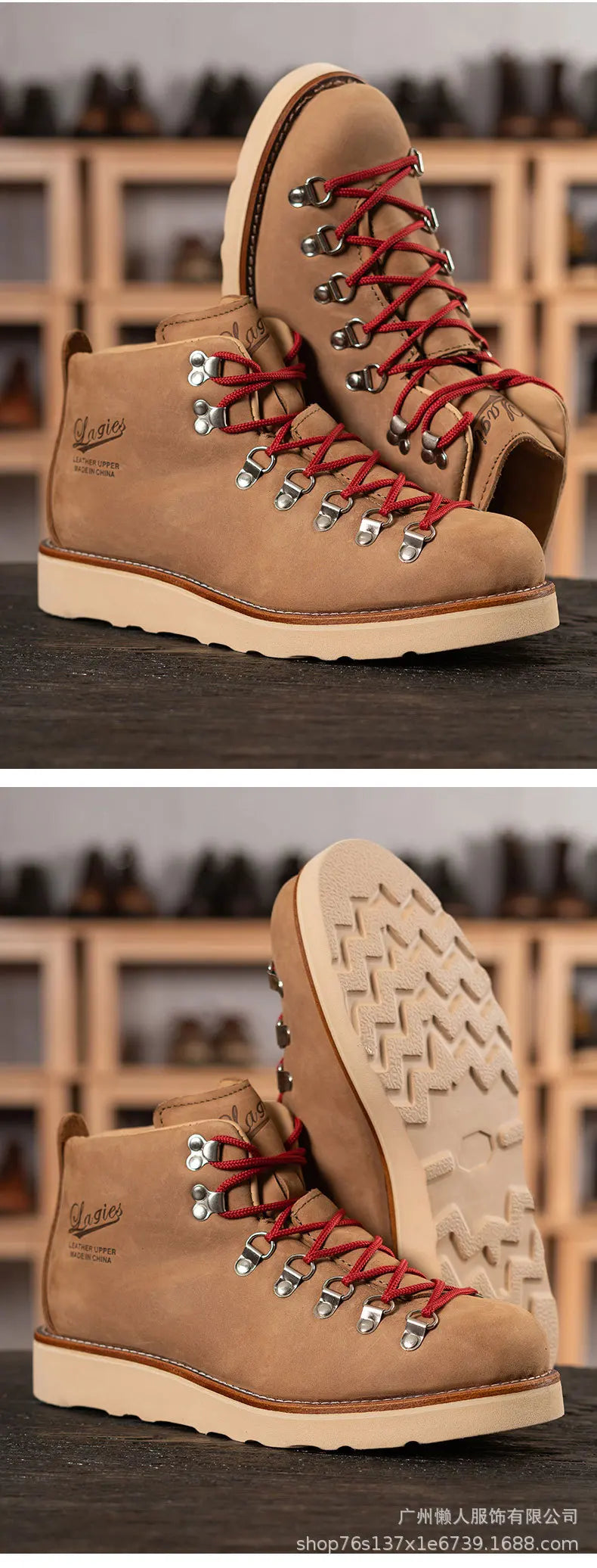LAGIES cow leather Hiking shoes walking boots men Goodyear shoes trendy casual ankle shoes walking trekking outdoor sneakers