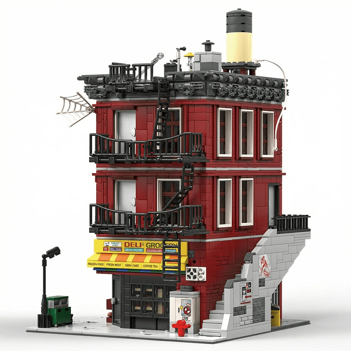 Spider Deli Apartment Building Blocks With 11 Figures Films Classic City Modular Assembly Model Kit Creative Toys Gifts 3559PCS