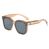 Polarized Clip-On Sunglasses for Glasses Wearers, Fashion Square Over Glasses Myopia Sunglasses, UV400 Protection for Driving, Fishing & Outdoor Use