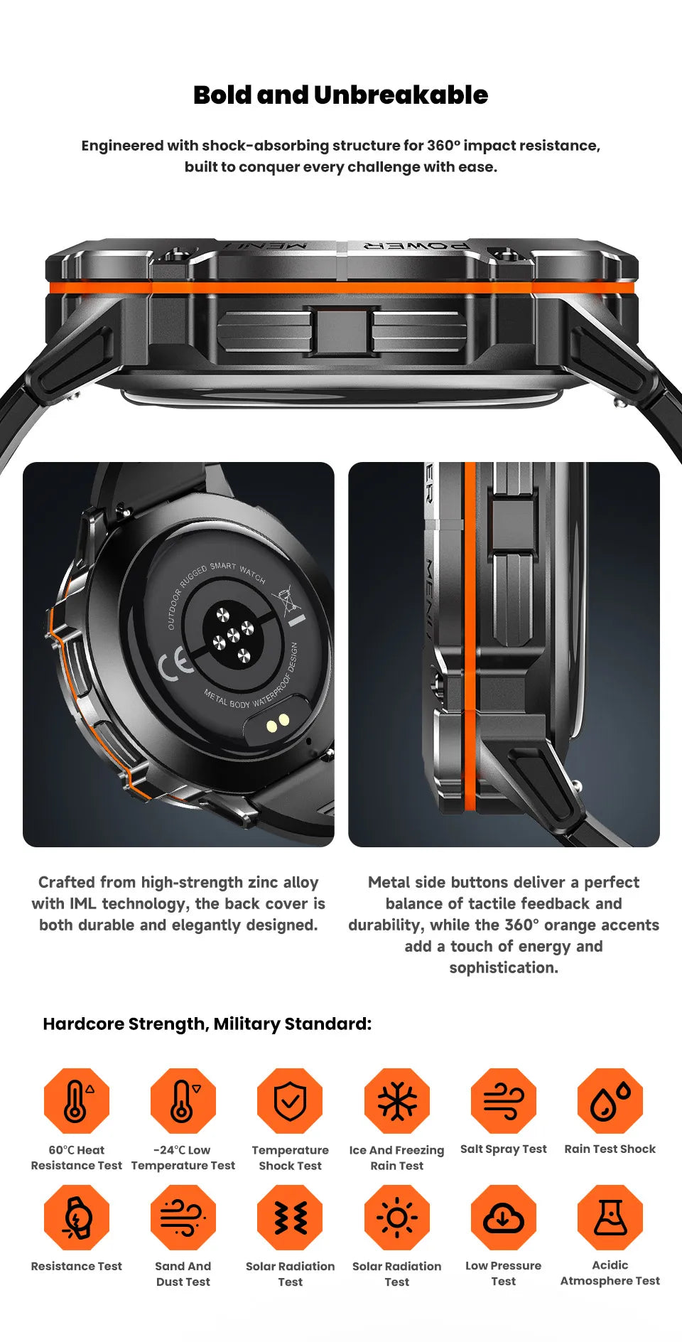 2026 Military Tank X3 Smart Watch | 1000mAh | AMOLED